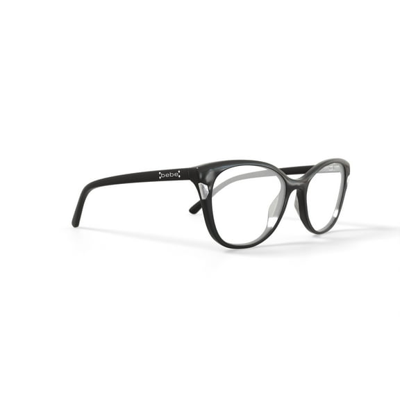 bebe Women's Cat Eye Eyeglasses, BB4178, Jet, 53-17-135, with Case