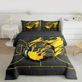 thumbnail image 2 of Manfei Teens Ball Game Full Size Comforter Sets,Basketball Sports Bedding Comforter Set,Yellow Flame Bedding Sets For Boys Kids,Microfiber Bedroom Decor Reversible,3-Piece, 2 of 8