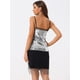 thumbnail image 4 of Blusa de lentejuelas Allegra K Disfraz de navidad sin mangas Negro Plata XS, 4 of 5
