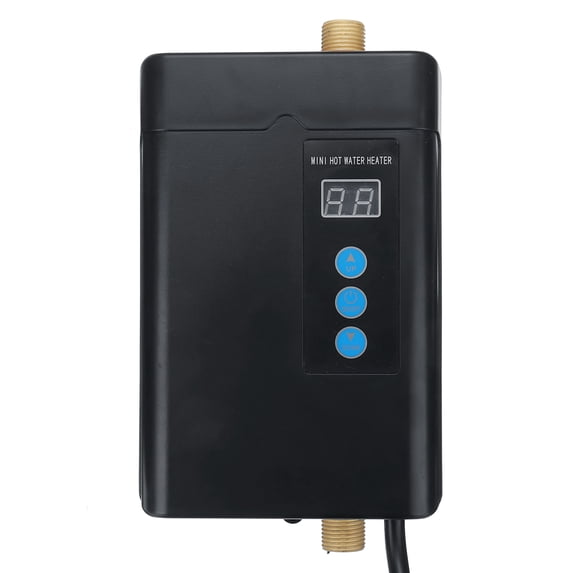 110V-3.0kW Tankless Water Heater, Small, White, IPX4 3000W Household Fast Heating Machine Electric Tankless Hot Water Heater