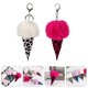 thumbnail image 2 of Colgantes de cono de helado con estampado de leopardo, bola de felpa y PU, Color aleatorio, 1 ud., 2 of 5