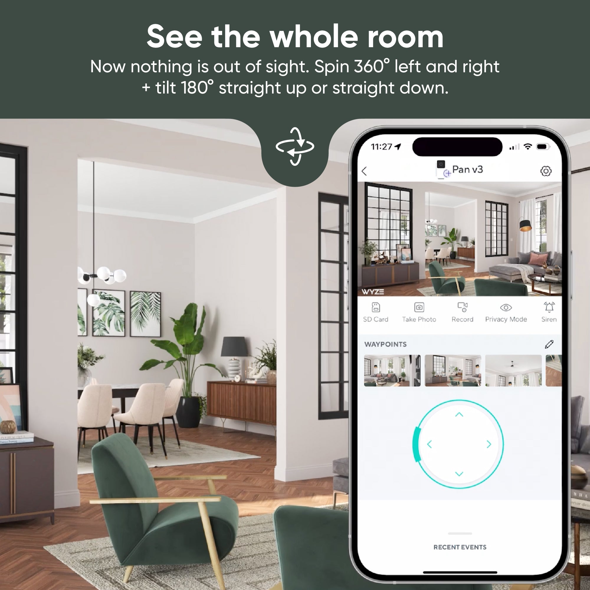 Wyze Cam Pan v3 1080p Pan/Tilt/Zoom Indoor/Outdoor photo 3