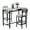 Gray, variant on Gzxs 3 Piece Bar Table Set, Counter Height Rectangular Table with 2 Gray Upholstered Stools for Kitchen, Dining Room, Living Room Breakfast Table w/ White Faux Marble Wood Top and Black Metal Frame