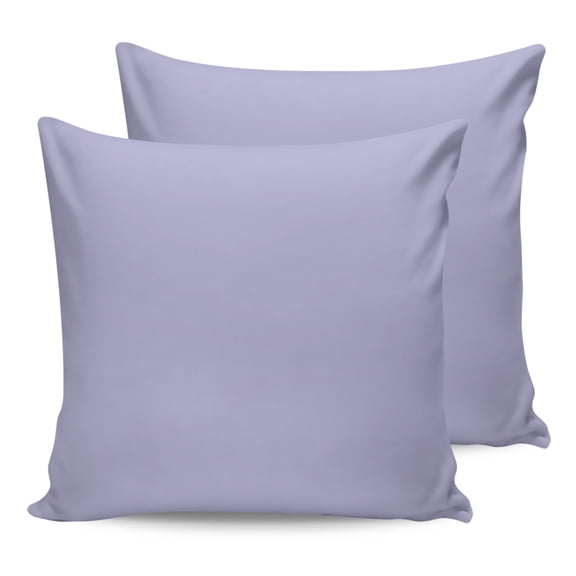 14x14 Pillow Covers Set of 2, Pure Lavender Throw Pillow Covers Decorative Couch Cushion Case, Simple Solid Color Microfiber Square Pillowcases for Bedroom Car Living Room
