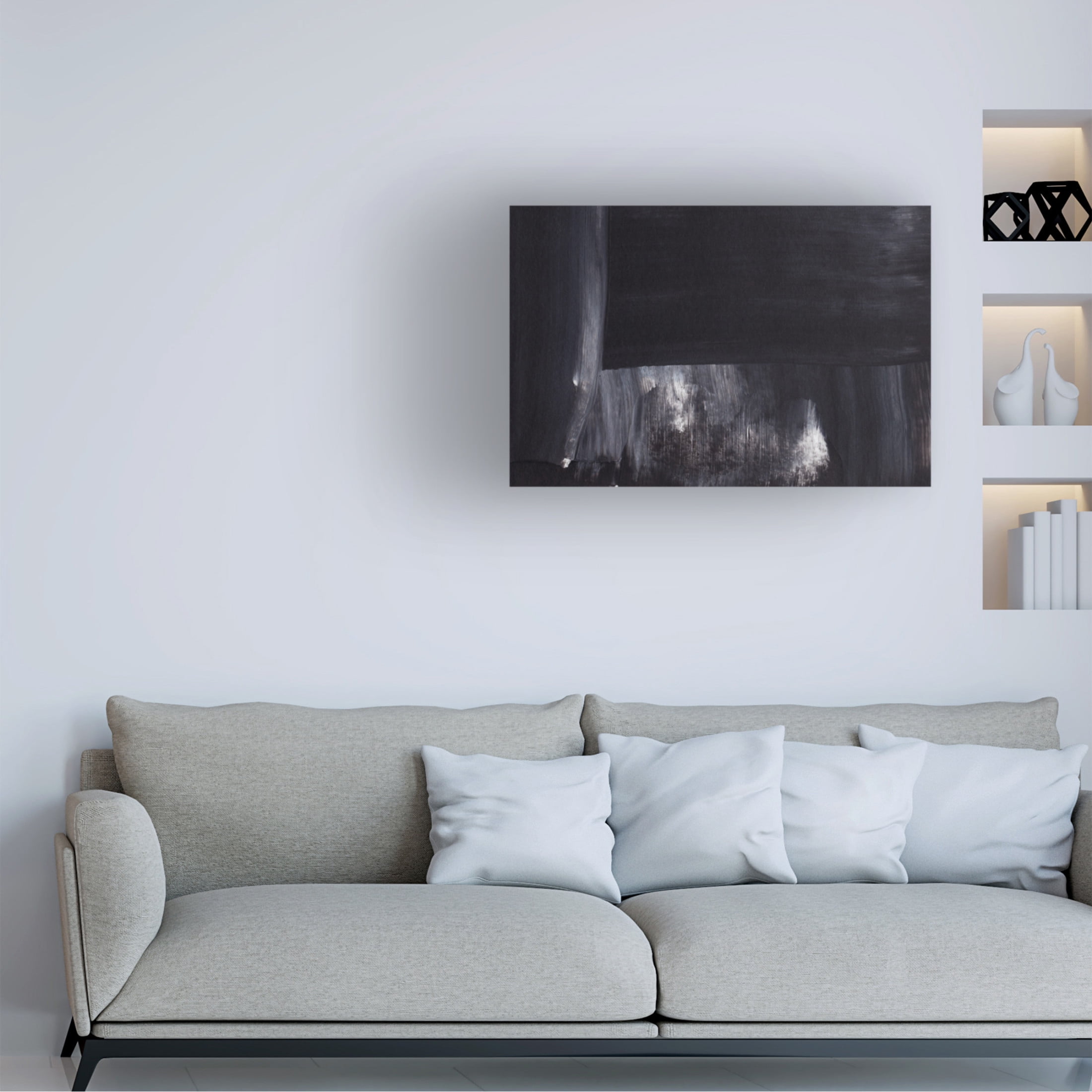 Trademark Fine Art uplusmestudio Midnight Texture Canvas Wall Art