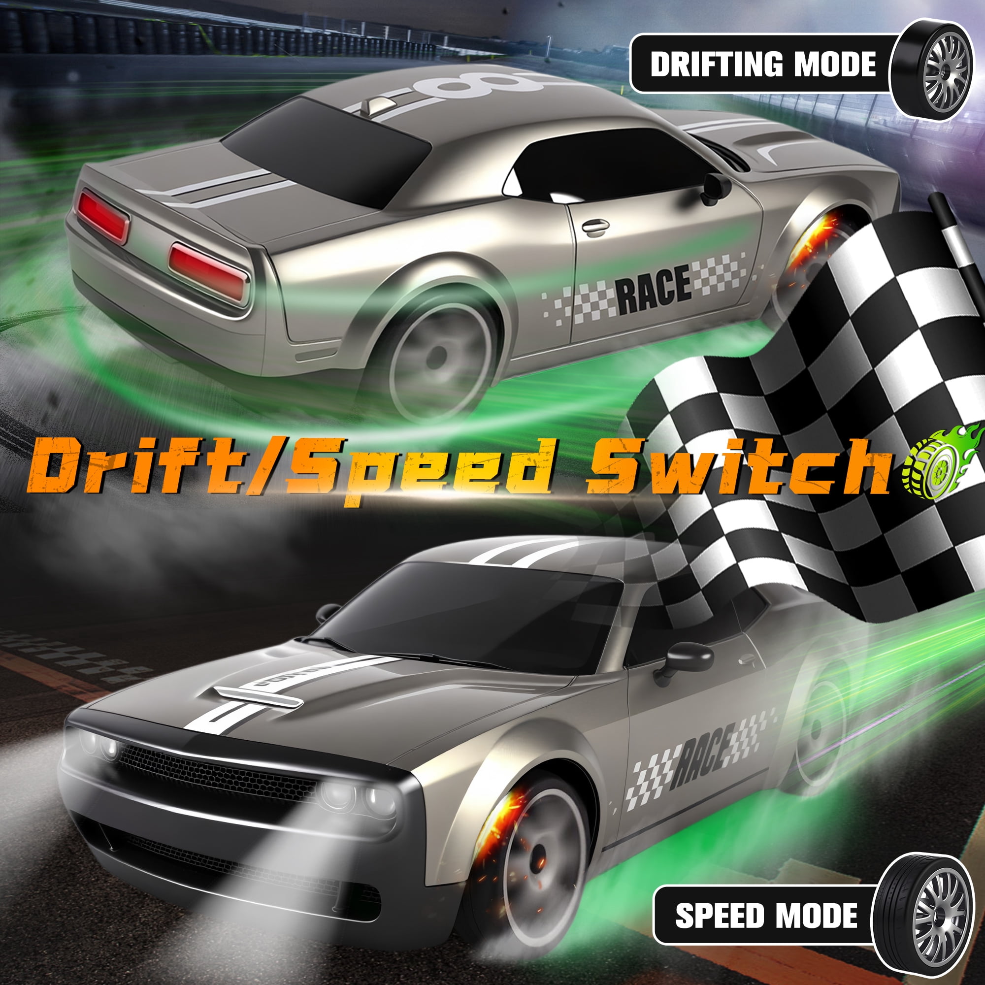 Remote Control Car - 1:14 Alloy High Speed Fast RC, 25 KM/H RC Racing Cars, RC Drift Car for Kids Adults , Off Road Variable-Speed Vehicle with 2 Rechargeable Battery
