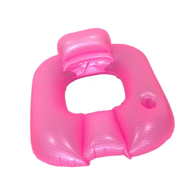 Flotador inflable para piscina para adultos, silla acuática a prueba de fugas, 89 x 82 cm. Rojo