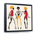 thumbnail image 3 of Designart 'African American Women Silhouettes Red and Yellow I' Modern Framed Canvas Wall Art Print, 3 of 5