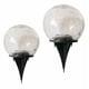 thumbnail image 1 of Luz subterránea de bombilla de vidrio solar de 2 piezas, luz LED para césped con bola de grieta, luz para césped y jardín al aire libre, bombilla de vidrio (12 cm) ER, 1 of 5