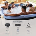 thumbnail image 6 of MSpa Tekapo 6-Person Square Inflatable Bubble Massage Spa, Thermal Cover, Outdoor Hot Tub, 6 of 9