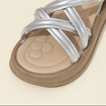 thumbnail image 4 of hengsof Girls' Open Toe Princess Beach Sandals Non Slip Soft Sole Summer Casual Flat Shoes Children's Fashion Sandals, 4 of 8