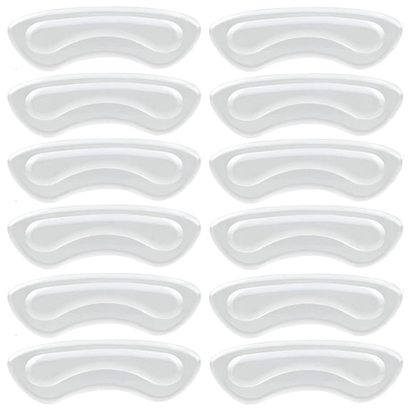 TELOLY Heel Grips, Shoe Heel Inserts for Loose Shoes, Clear Heel Cushion Pads for Women Men Shoes, 6 Pairs
