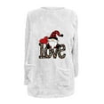 thumbnail image 4 of Darzheoy Womens Christmas Tops Thermal Fall Winter Casual Long Sleeve Plus Size Sweatshirts Printed Solid Color Graphic Round Neck Plush Thickened Hoodless Blouses, 4 of 4