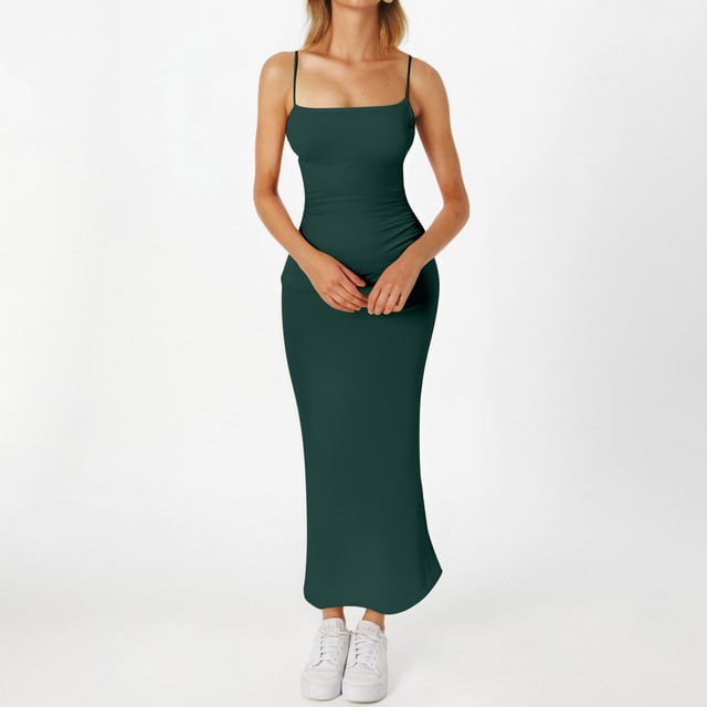 WILLBEST Faldas Para Mujer Vestido De Primavera Para Mujer Vestido De Tirantes De Seda Color Leche Para Verano