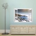 thumbnail image 3 of IDEA4WALL Wall Murals Fake White Window with Lake in the Winter Removable Wallpaper Peel and Stick Wall Stickers - 24x32 inches, 3 of 4
