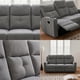 thumbnail image 4 of SOFÁ RECLINABLE MOON 3 PLAZAS GRIS OXFORD, 4 of 6