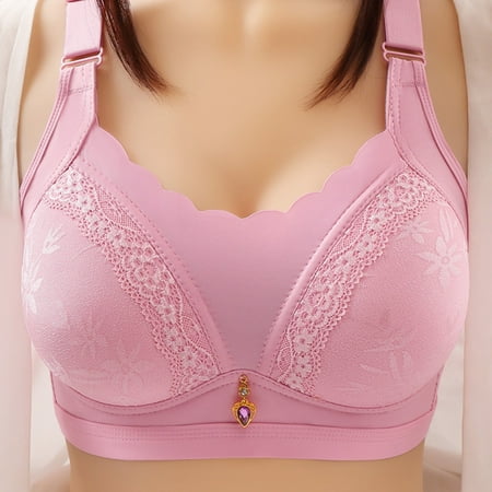 

Cotonie Women s Lace Sexy Comfortable Breathable Anti-exhaust Printing Non-Wired Bra