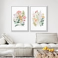 thumbnail image 4 of IDEA4WALL Framed Canvas Print Wall Art Set Watercolor Wildflower Botanical Modern Art Multicolor Floral Wall Decoration Bohemian Nature Artwork for Living Room, Bedroom, Office - 24"x36"x2 White, 4 of 5