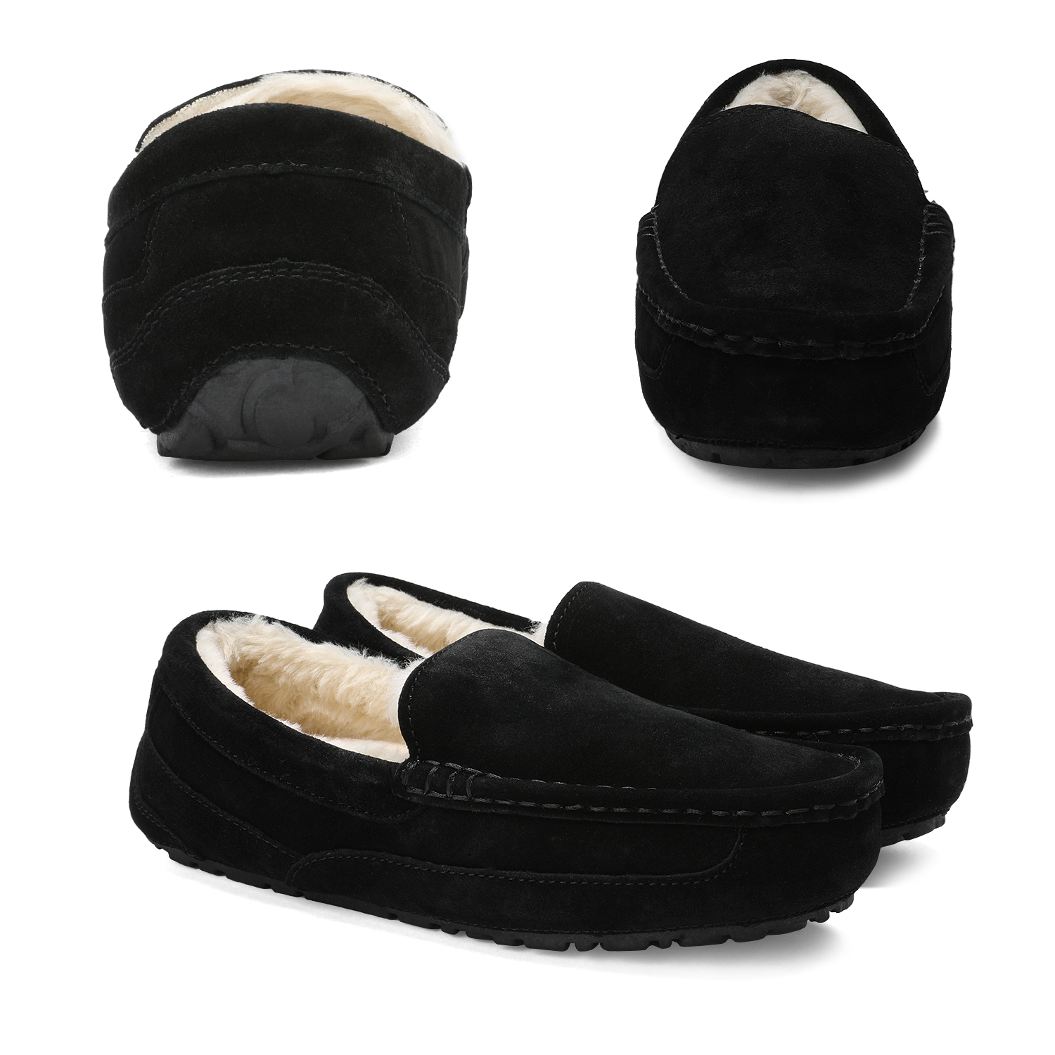 Dream Pairs New Soft Mens Au-Loafer Indoor Warm Moccasins Slippers Flats Shoes Au-Loafer-01 Black Size 7 - image 5 of 5