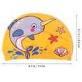 thumbnail image 4 of 3pcs Kids Printing Swimming Cloth Caps Cartoon Elastic Swim Caps Bathing Caps, 4 of 7