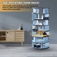 thumbnail image 4 of Kings Brand Furniture - 7-Tier Rotating Shoe Rack, 360° Revolving Lazy Susan Spinning Shoe Rack Tower Storage Organizer for Closet Entryway Bedroom Hallway, Blue, 4 of 6