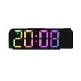 thumbnail image 2 of RVASTEIZO Projection Digital Alarm Clock for Bedroom Colorful LED Alarm Clock for Bedrooms with 12/24H Snooze Mirror LED Alarm Clock, 2 of 6