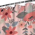 thumbnail image 4 of Floral Shower Curtain Watercolor Botanical Bathroom Decor Rustic Flower Design Fabric Bath Curtain for Tub Country Style Home Accessories with Hooks，36x72in(90x180cm), 4 of 5