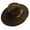 dark brown, variant on Vintage Fashion Homburg Panama Hat Victorian Age Western Porkpie Hat Top Hat for Dinner Outdoor Casual Wear