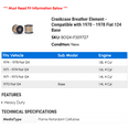 thumbnail image 2 of Crankcase Breather Element - Compatible with 1970 - 1978 Fiat 124 Base 1971 1972 1973 1974 1975 1976 1977, 2 of 2