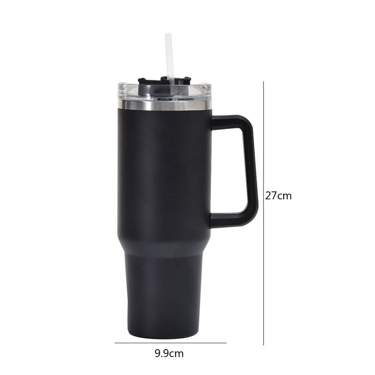 40 OZ Insulated tumbler with straw, Double Vacuum Stainless Steel