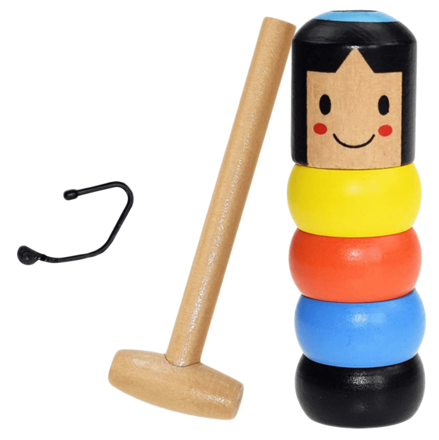 unbreakable wooden man magic toy