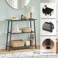 thumbnail image 6 of 30" Narrow Console Table, 3-Tier Small Entryway Table with Storage Shelves, Behind Couch Sofa Table, Hallway Table for Entryway, Foyer, Hallway, Living Room, Black, 6 of 7