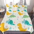 thumbnail image 1 of HAHDAXIA Child Cute Animal Pattern Bedding Solid Comforter Set for All Seasons,3 Pieces(1 Comforter+2 Pillowcases),Soft Microfiber Bedding Set Full(79"x90"), 1 of 7