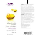 thumbnail image 2 of Now Foods Vitamin D-3 Cream - 4 fl oz, 2 of 2