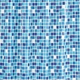 Mainstays Mosaic Ecofriendly Blue Waterproof PEVA Shower Curtain with