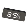 thumbnail image 2 of Reloj despertador digital LED Temperatura Escritorio Espejo de maquillaje Arte Snooze Reloj Dormitorio Decoración de oficina, Rectángulo Advancent HA3237-09B, 2 of 6