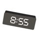 thumbnail image 2 of Reloj despertador digital LED Temperatura Escritorio Espejo de maquillaje Arte Snooze Reloj Dormitorio Decoración de oficina, Rectángulo seitruly HA3237-09B, 2 of 6