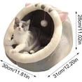 thumbnail image 2 of Cama para gatos - Alfombra tipo cueva lavable | Cama para gatos de interior | Casa cueva para gatos | Cómoda cama para gatos tipo cesta | Casa para gatos de interior, 2 of 5