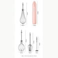 thumbnail image 2 of Mixer Electric Handheld, Electric Mixer Handheld, Stainless Steel Whisk, Mini Electric Whisk, Cable Attachments, Cake Mixer for Baking, Multifunctional Egg Beater, Black 10 in, 2 of 5