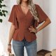 thumbnail image 3 of Casual Tops V-Cuello Manga Corta Suéter Camisa Moda Tee para las Mujeres Elegante Blusa de Verano, 3 of 5