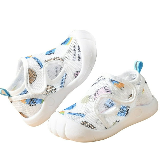Gibobby Chaussures pour Bébé Garçon Fille Espadrilles pour Nourrisson Antidérapantes Premiers Pas (Bleu, 7)