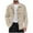 Khaki, variant on Men's Ribbed Knit Shirt Jacket Button Down Long Sleeve Casual Jackets Textured Fashion Shacket wth Flap Pocket (L, White)