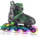 thumbnail image 1 of Patines en línea ajustables KAQINU con ruedas ligeras, 1 of 7