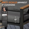 thumbnail image 7 of NATURAL EXPRESSIONS 4 Piece Patio Furniture Set, Outdoor Sectional Conversation Set, Tempered-Glass Ttable, Dark Grey, 7 of 7