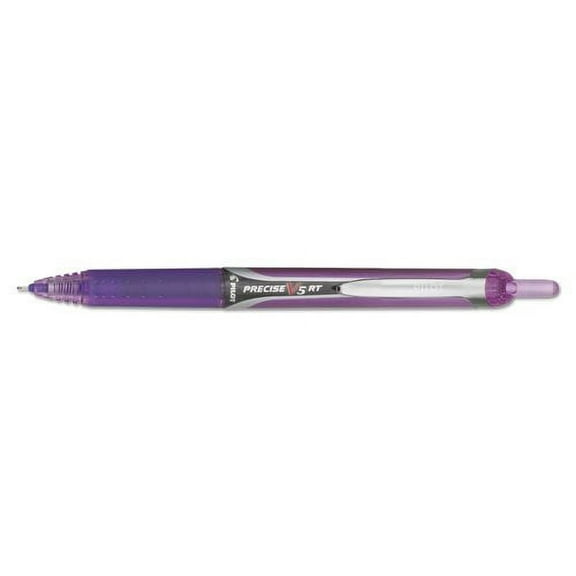 Pilot Products - Pilot - Precise V5RT Roller Ball Retractable Pen, Purple Ink, Extra Fine - Sold As 1 Each - Liquid ink formula maintains consistent flowing strokes