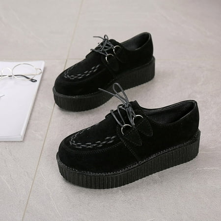 

Cathalem Womens Casual Shoes for Fall 2022 Women s New Leather Grinding Japanese Vintage Thick Soled Slip on Shoes Women Casual E 6.5