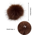 thumbnail image 2 of 24 Pieces Faux Fur Pom Pom Balls  Fluffy Pompom Ball with Elastic Loop for Hats Shoes Gloves Scarves Bag Key Chain Charms Accessories (12 Pairs,Mixed Color), 2 of 7