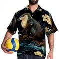 thumbnail image 4 of Platypus Men's Short Sleeve Spread Collar Tops, Casual Button Down Shirts, Printed Summer Beach Shirts, Unisex, 4 of 6