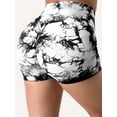 thumbnail image 3 of 3 Piece Tie Dye Workout Shorts For Women, Scrunch Butt Lifting High Waisted Yoga Gym Seamless Booty Biker Shorts, Women's Activewear, 3 of 11