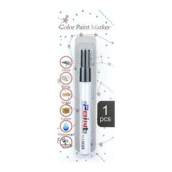 Oil-Based Ceramic Marker Pen Waterproof for Glass Porcelain Metal Black